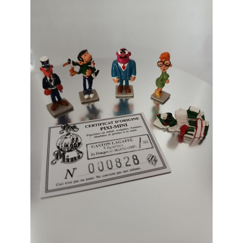 Pixi Mini Gaston Lagaffe フィギュア5体 1997 Pixi - Franquin - Gaston 5 figurines - Mini (1997