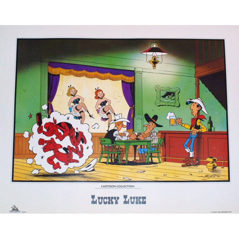 Affiche Lucky Luke au Saloon - DEMONS et MERVEILLES