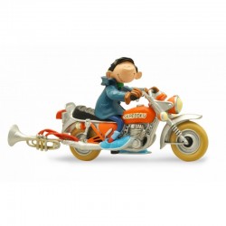 Figurine Gaston Lagaffe et la moto SAPETOKU - PLASTOY COLLECTOYS 00305